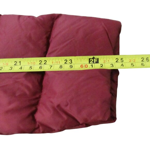 EDDIE BAUER Womens L Burgundy Short Goose Down Puffer Coat - Picture 7 of 9